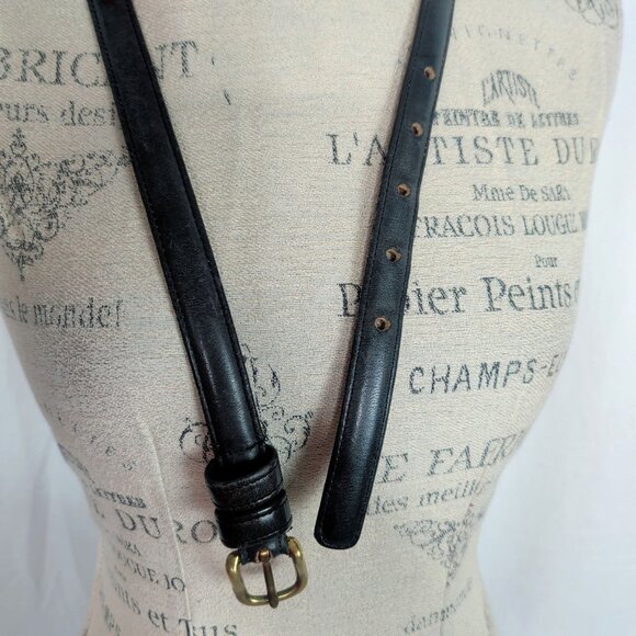 Vintage Coach Blue Leather Skinny Belt 30 Small main image 8